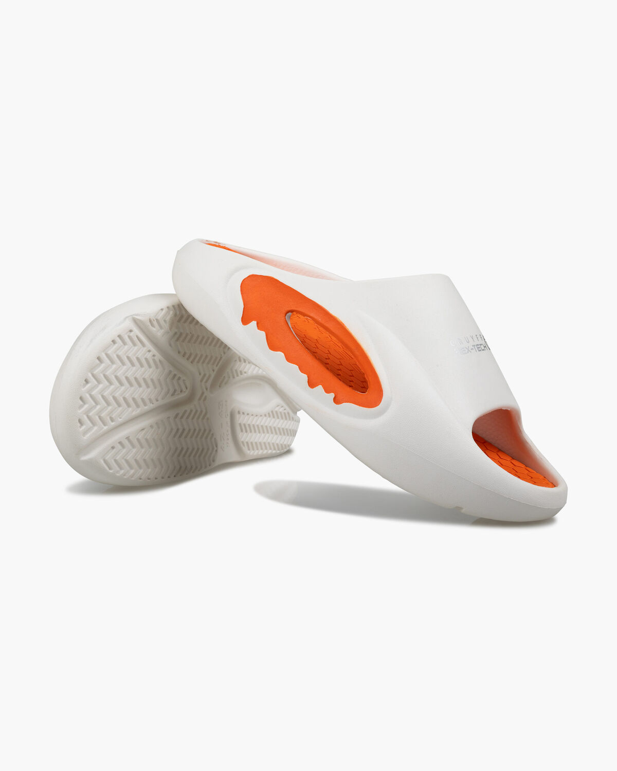 Recovery Hex-Tech slide, White/Orange, hi-res