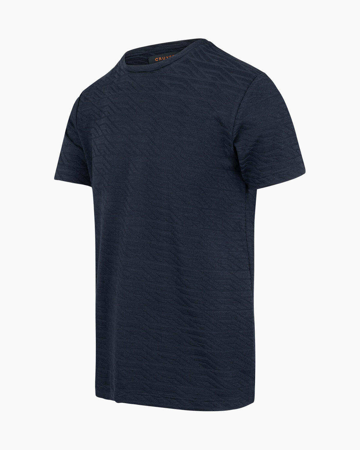 Casco Jacquard Tee  - Cotton, Navy, hi-res
