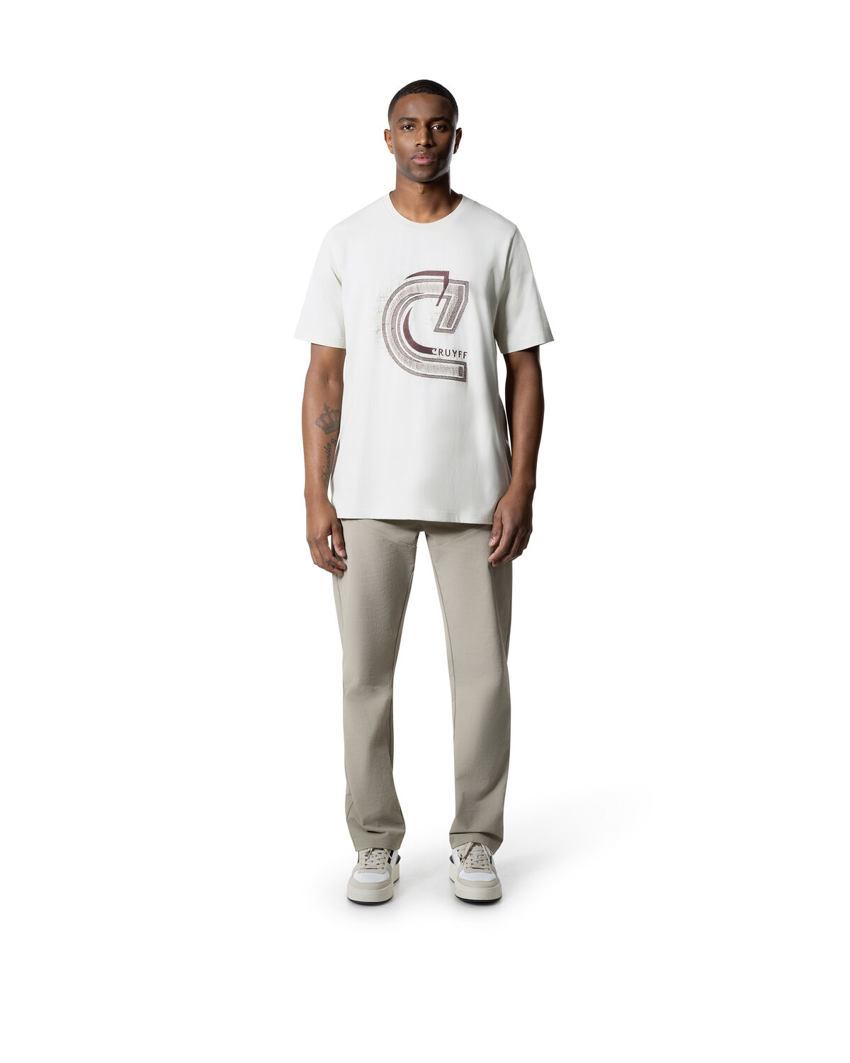 C-Logo Embro Tee, Off white, hi-res