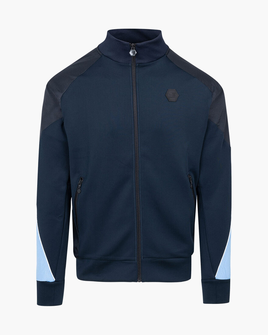 Saul Track Top - Scuba / lightweight crinkle ripst, Blue, hi-res