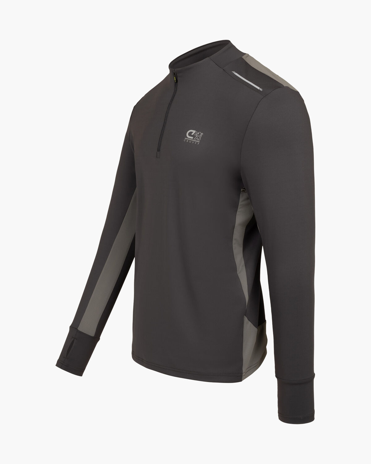 Ametrine 1/4 Zip Top, Charcoal Grey, hi-res
