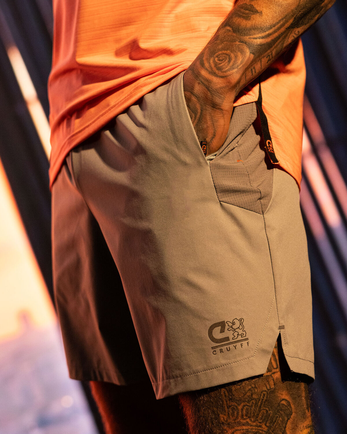 Flame Shorts, Grey, hi-res