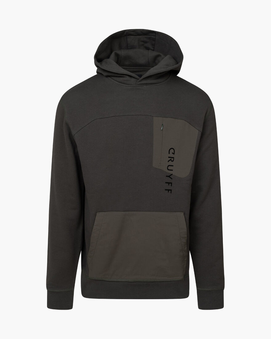 Quinn Hoodie - 100% Cotton, Army green, hi-res