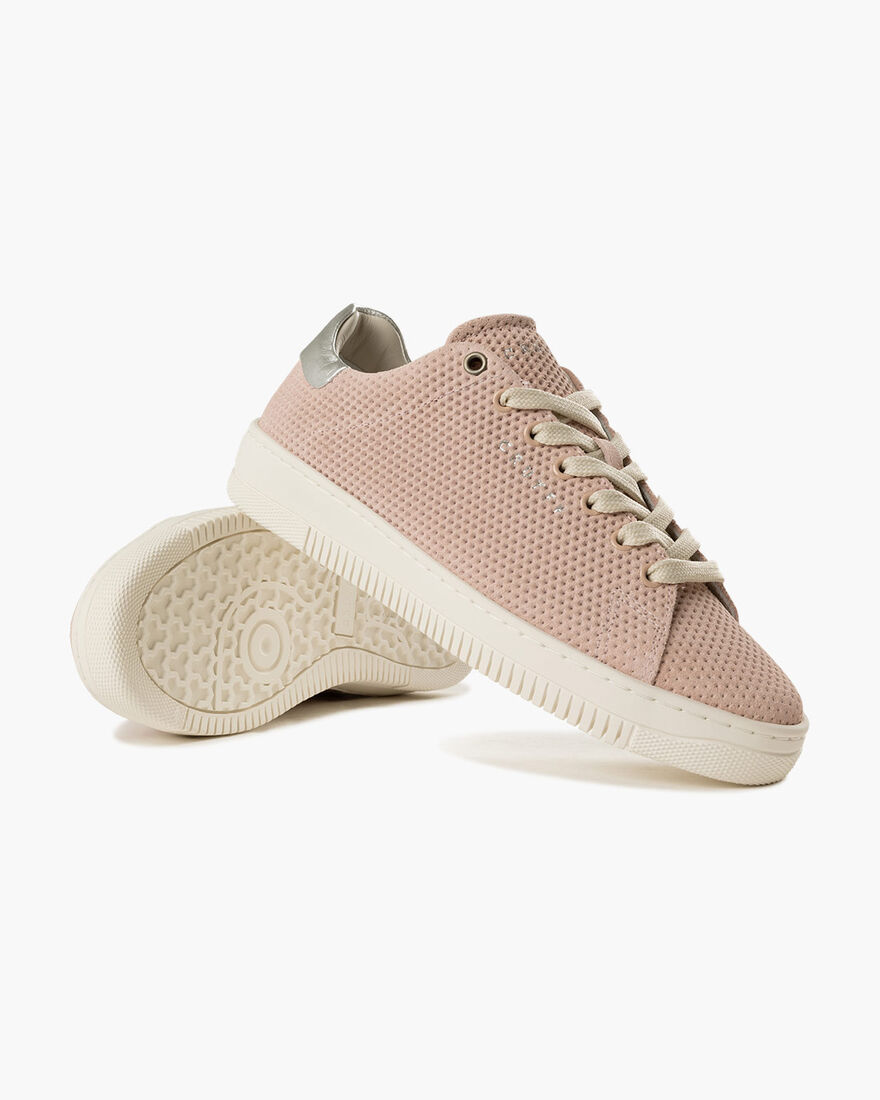 Joan - Debossed Suede/Metallic Leather, Orange, hi-res