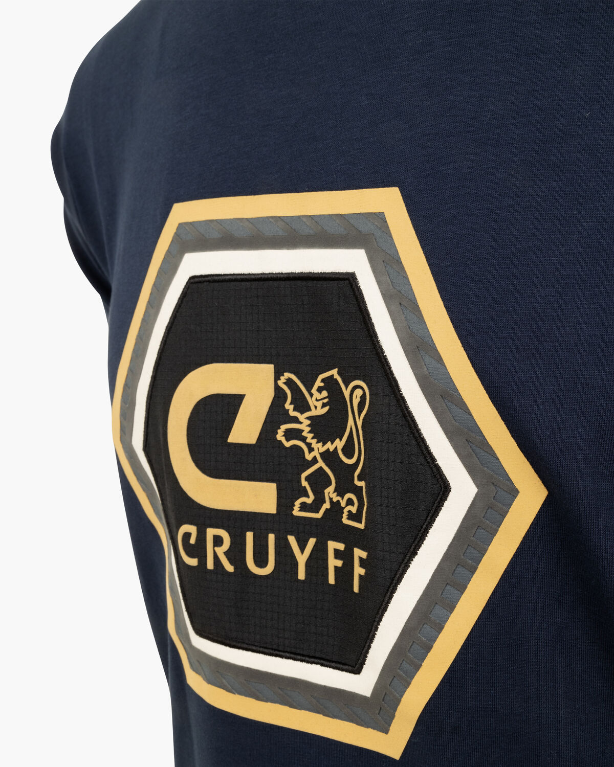 Luciano C-lion Tee, Blue/Gold, hi-res