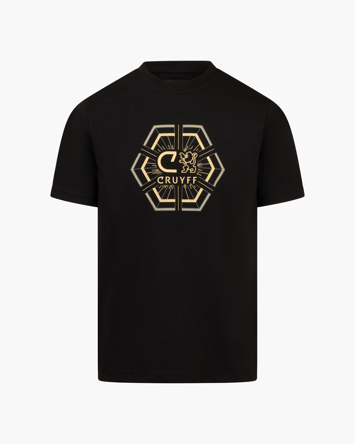 C-Lion Geo Tee, Black/Gold, hi-res