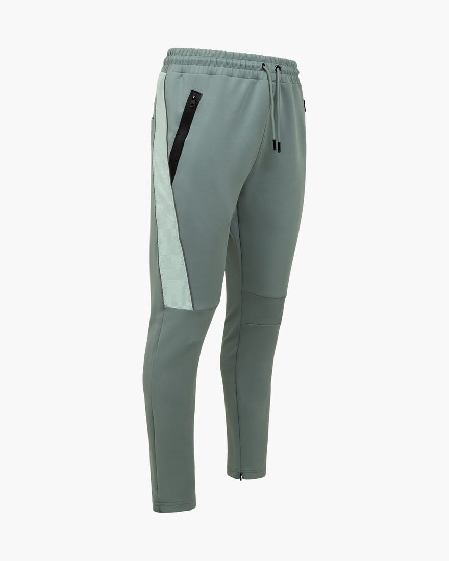Zayne Scuba Track Pants - 95% Polyester 5% Elastan, Lead Blue, hi-res