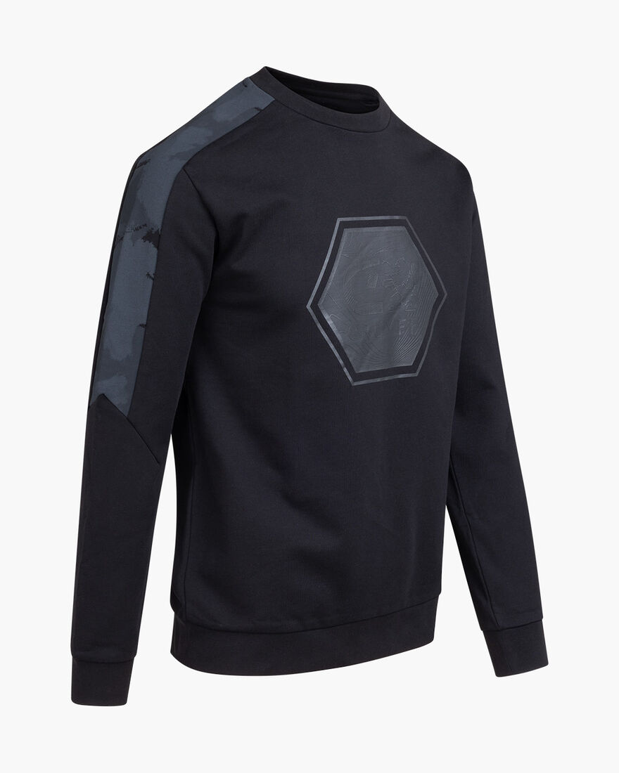 Absent Camo Sweater, Black, hi-res