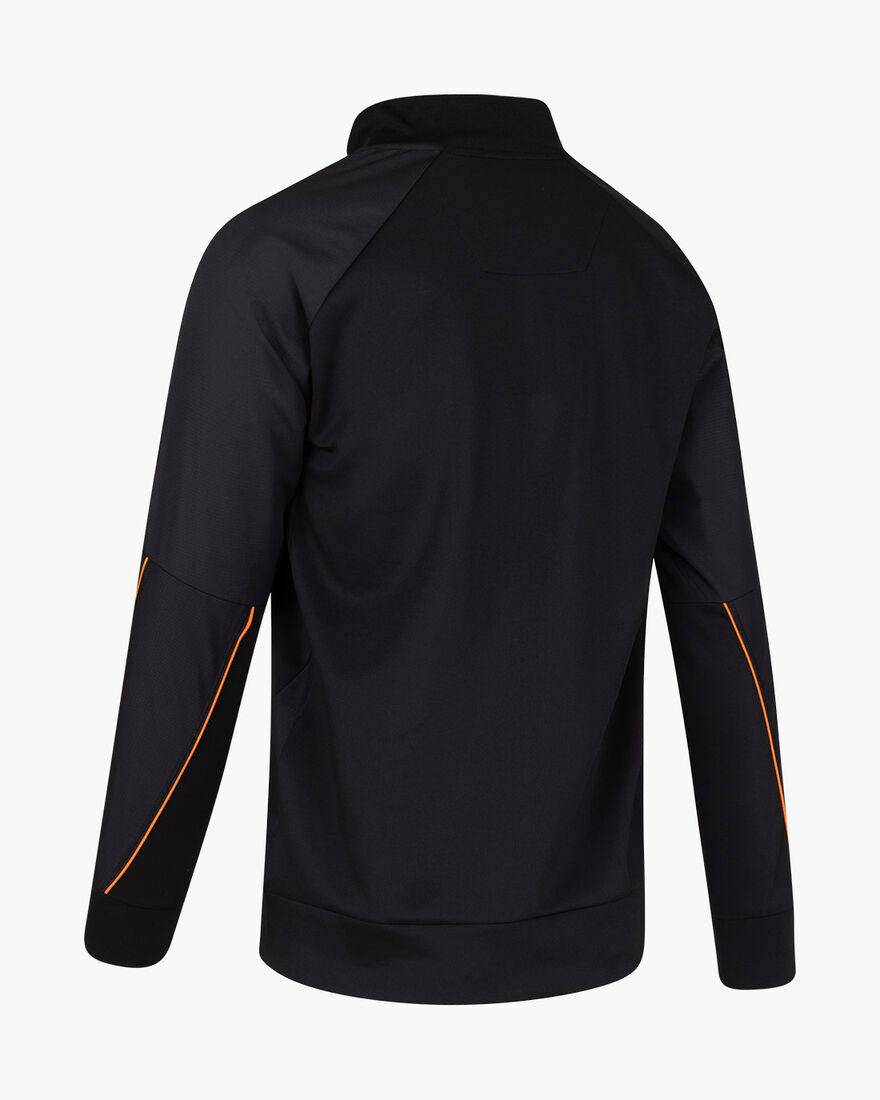 Saul Track Top - Scuba / lightweight crinkle ripst, Black, hi-res