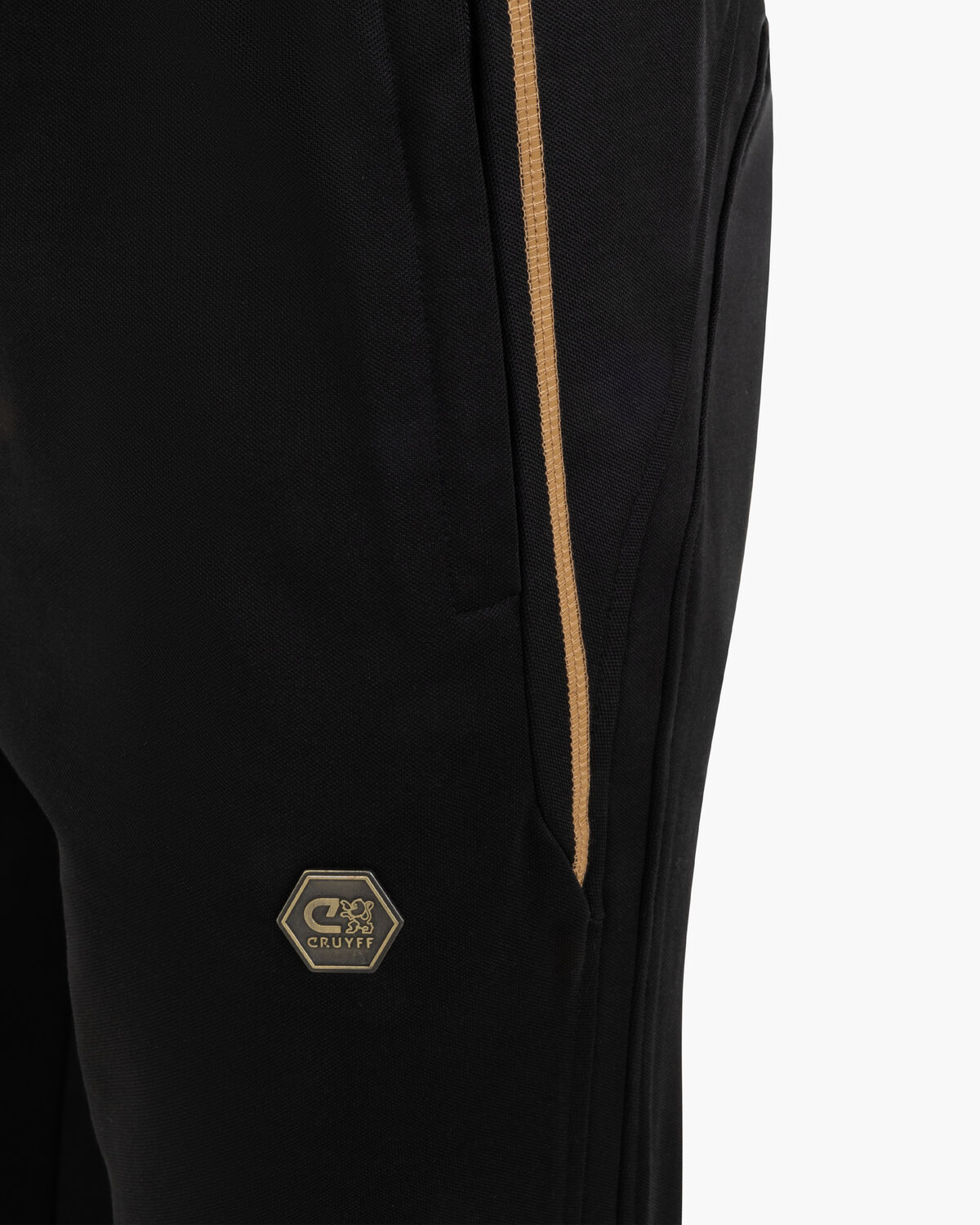 Obsidian Trackpant, Black/Gold, hi-res
