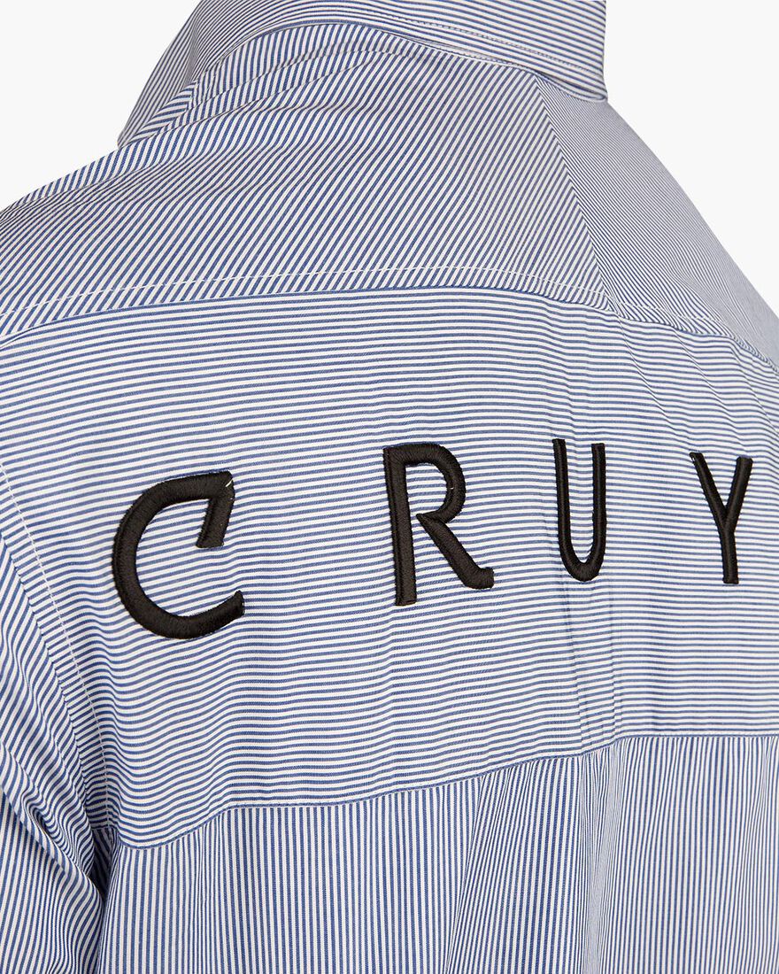Aragon King Stripe Shirt, Blue/White, hi-res
