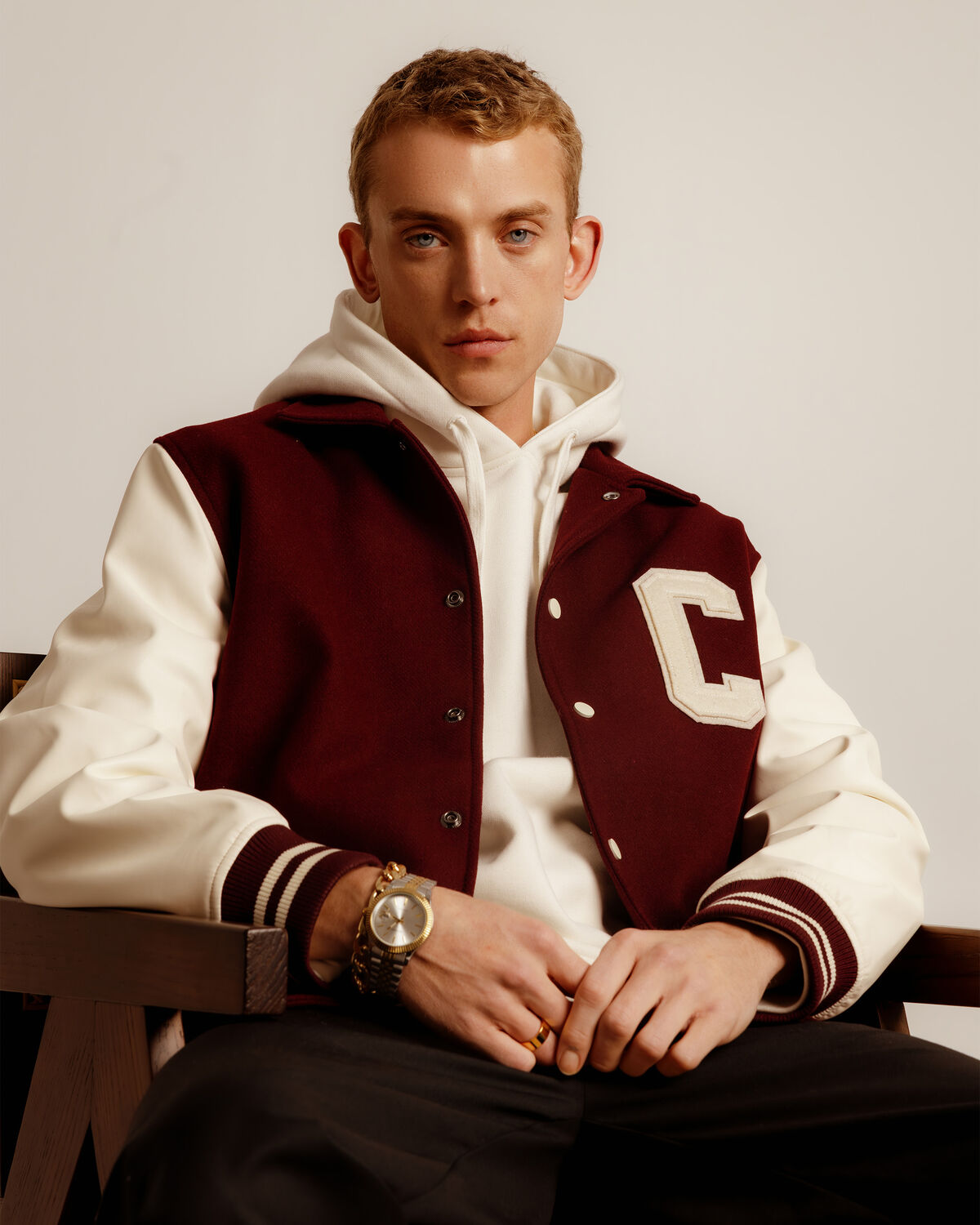 Varsity Jacket, Bordeaux, hi-res