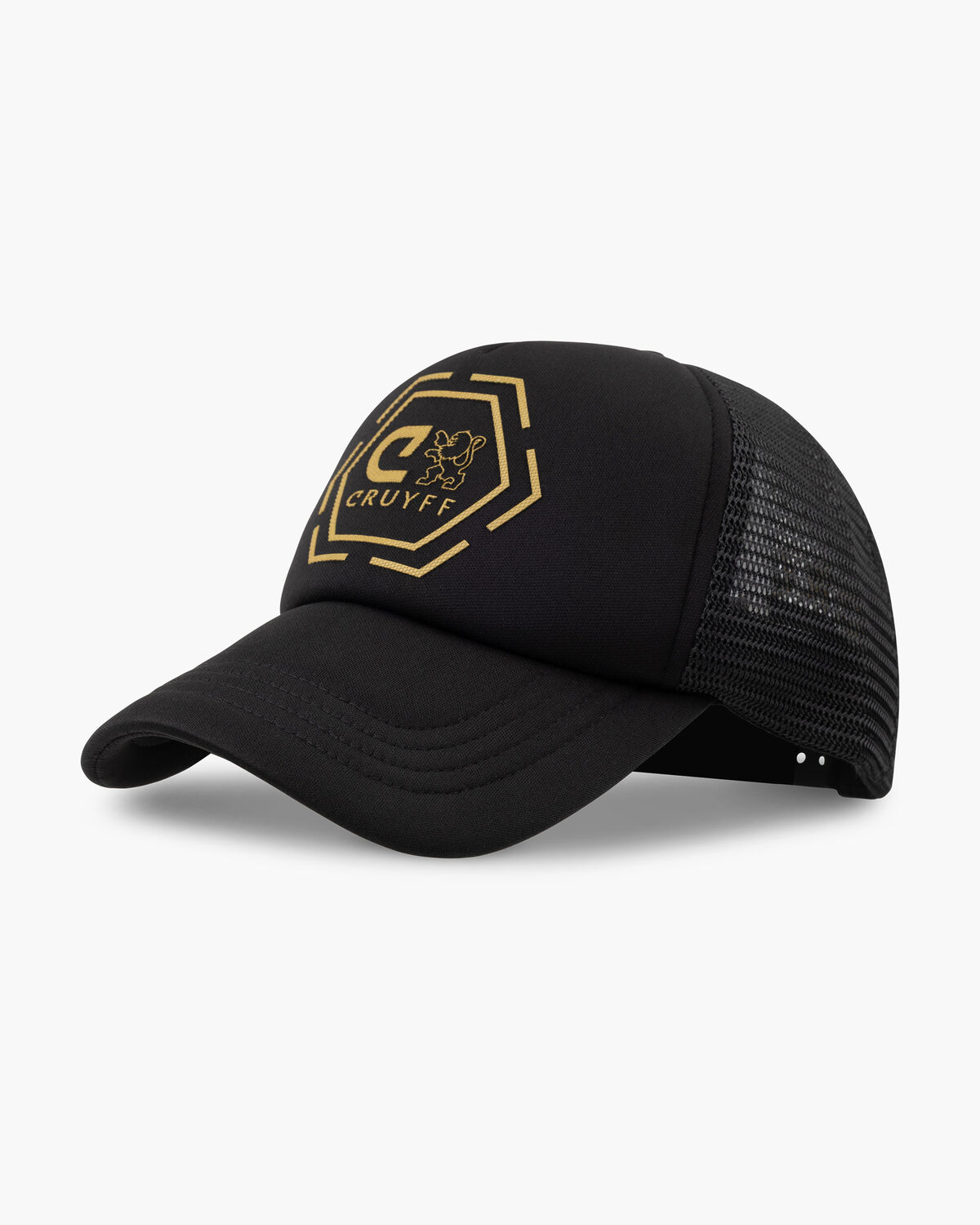 C-Lion Trucker Cap, Black/Gold, hi-res