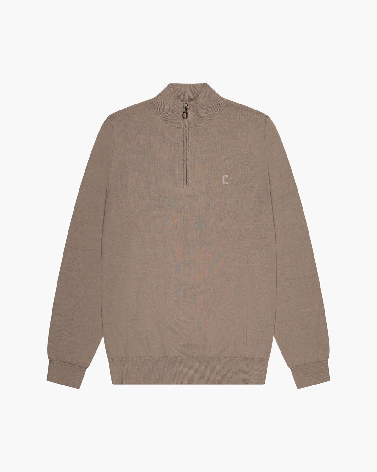 JC Half Zip Knitted, Sand, hi-res