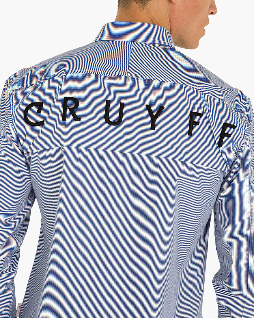 Aragon King Stripe Shirt, Blue/White, hi-res