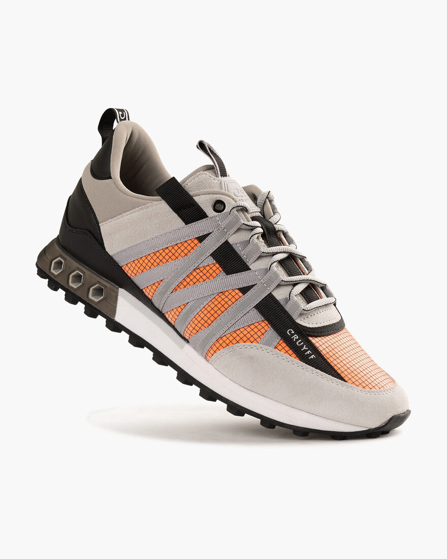 Fearia Hex - Grid Ripstop/Suede, Grey/Orange, hi-res