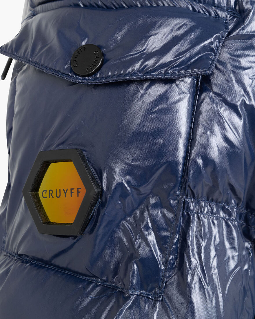 Trentini Puffer Jacket - 100% Polyester, Navy, hi-res