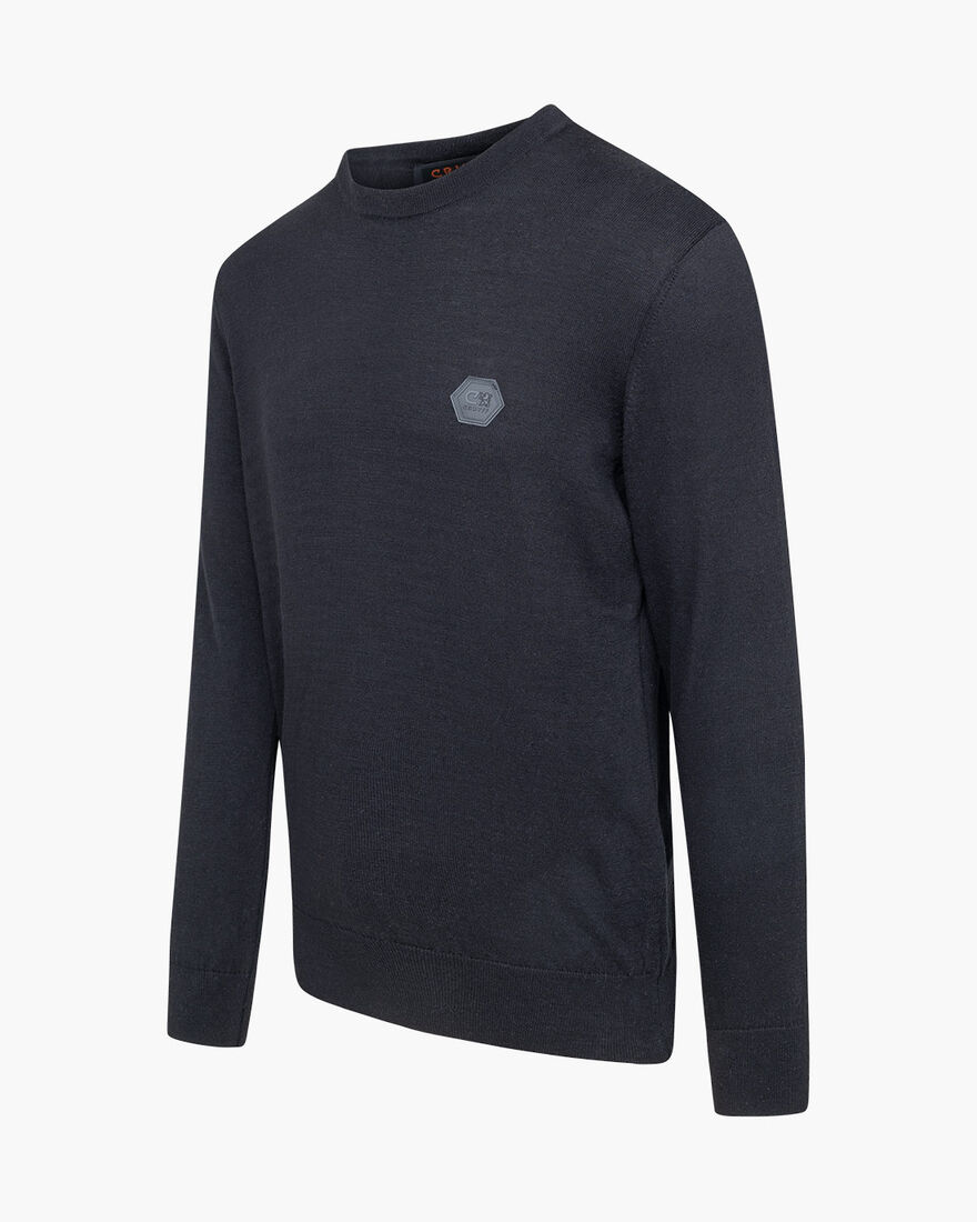 Basco Jumper - Cotton, Black, hi-res