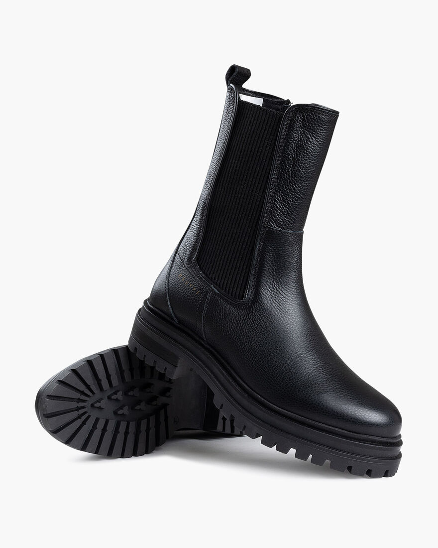 Apollo Chelsea mid boot, Black, hi-res