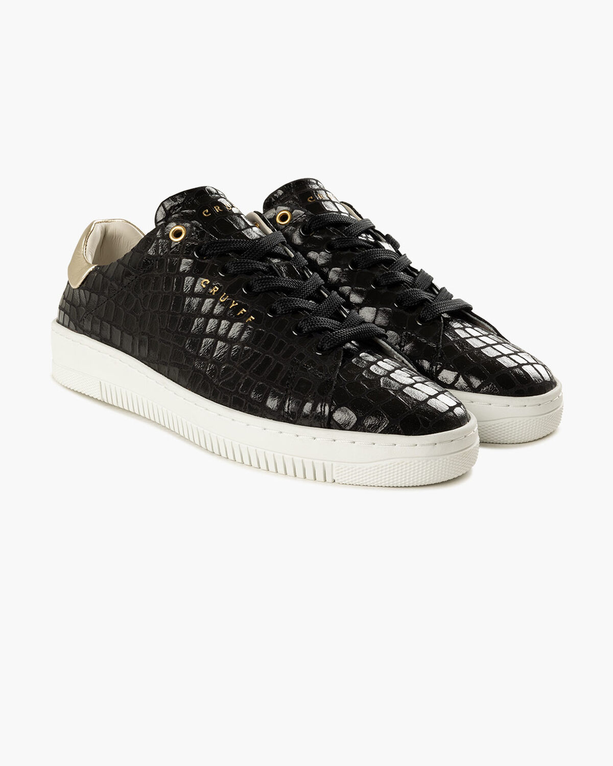 Joan - Croco Printed Leather/Leather, Black, hi-res