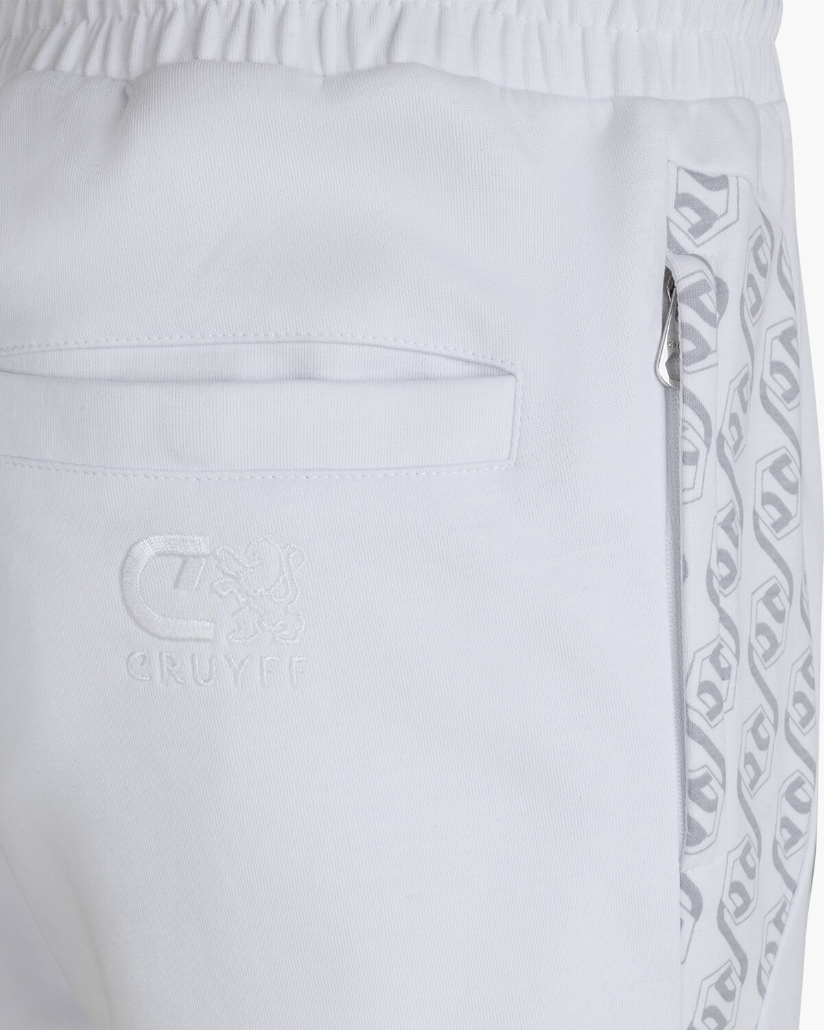 Chain Repeat Pants, White/Silver, hi-res