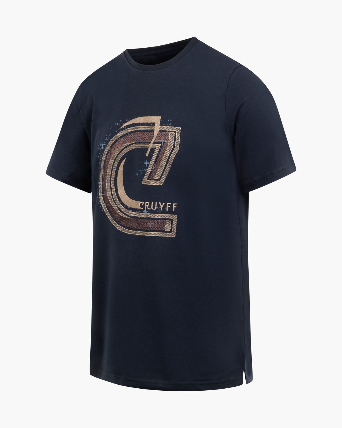 C-Logo Embro Tee, Blue/Gold, hi-res