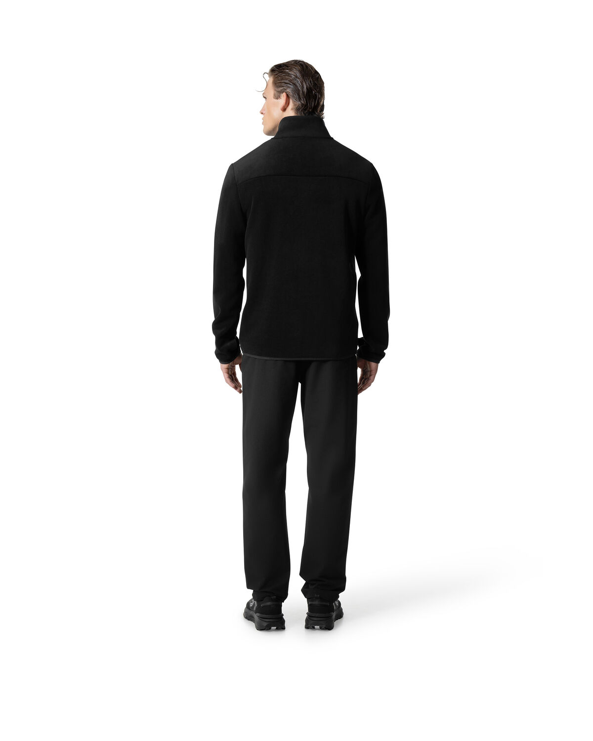 Half Zip Fleece, Black, hi-res