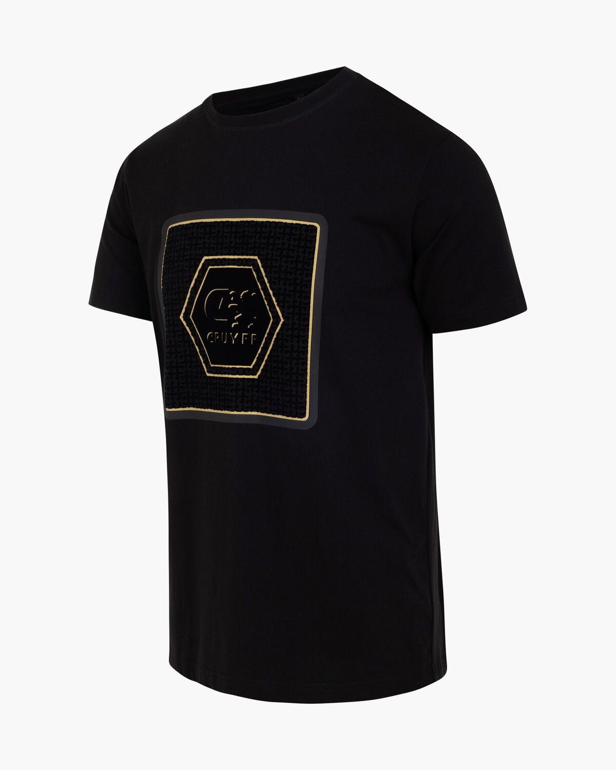 Flock Tee, Black/Gold, hi-res