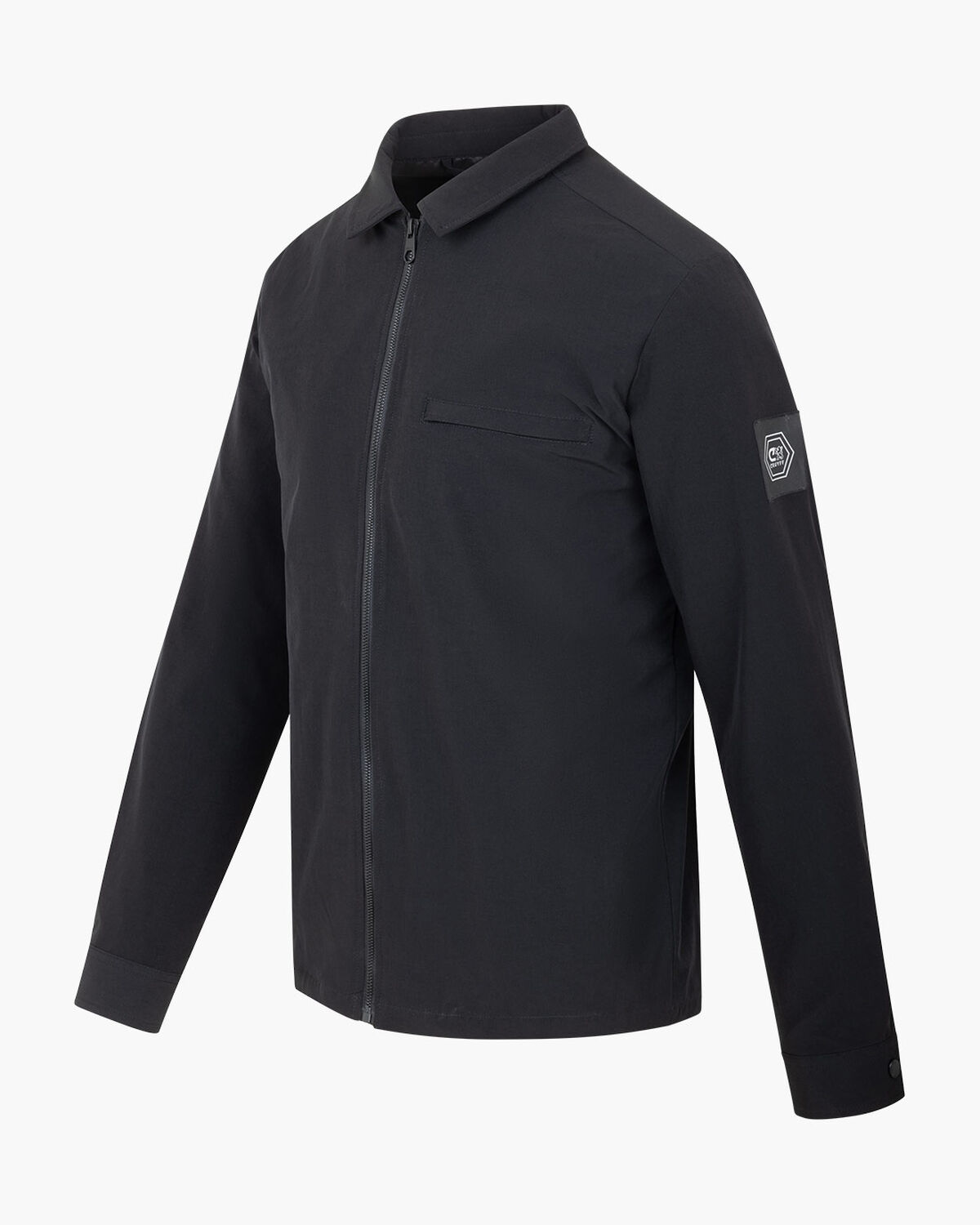 Papery Overshirt, Black, hi-res