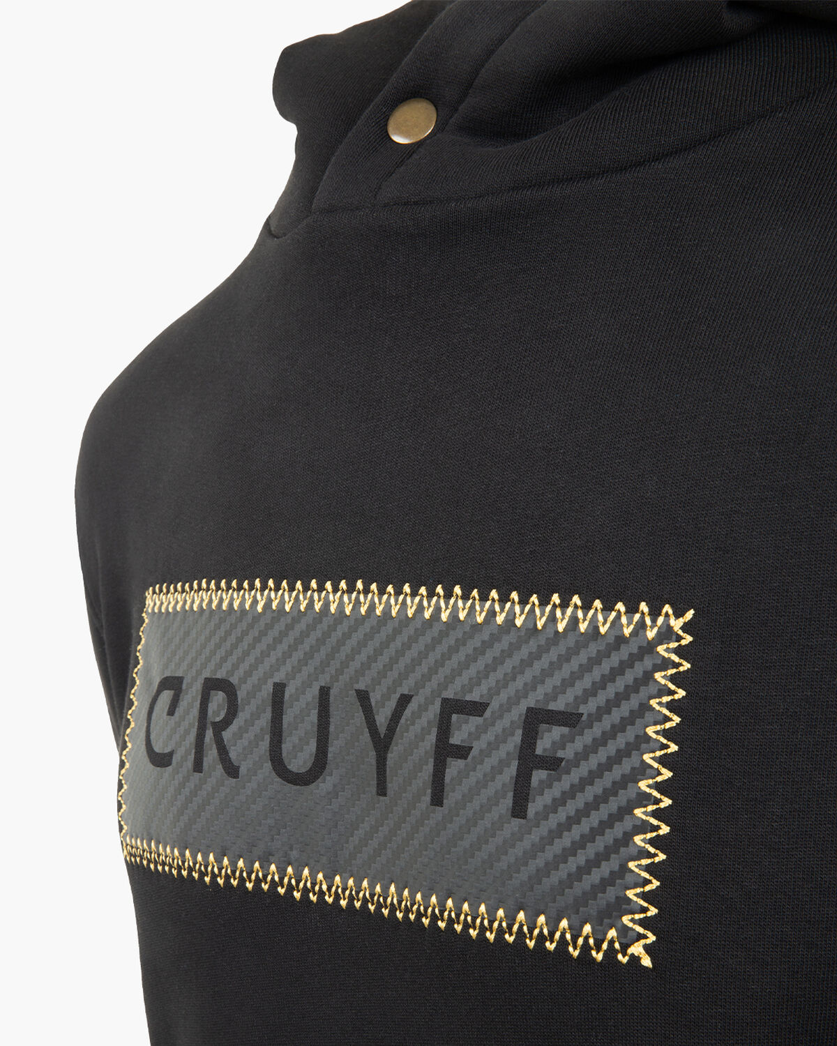 Fuzeknit Lasercut Hoodie, Black/Gold, hi-res