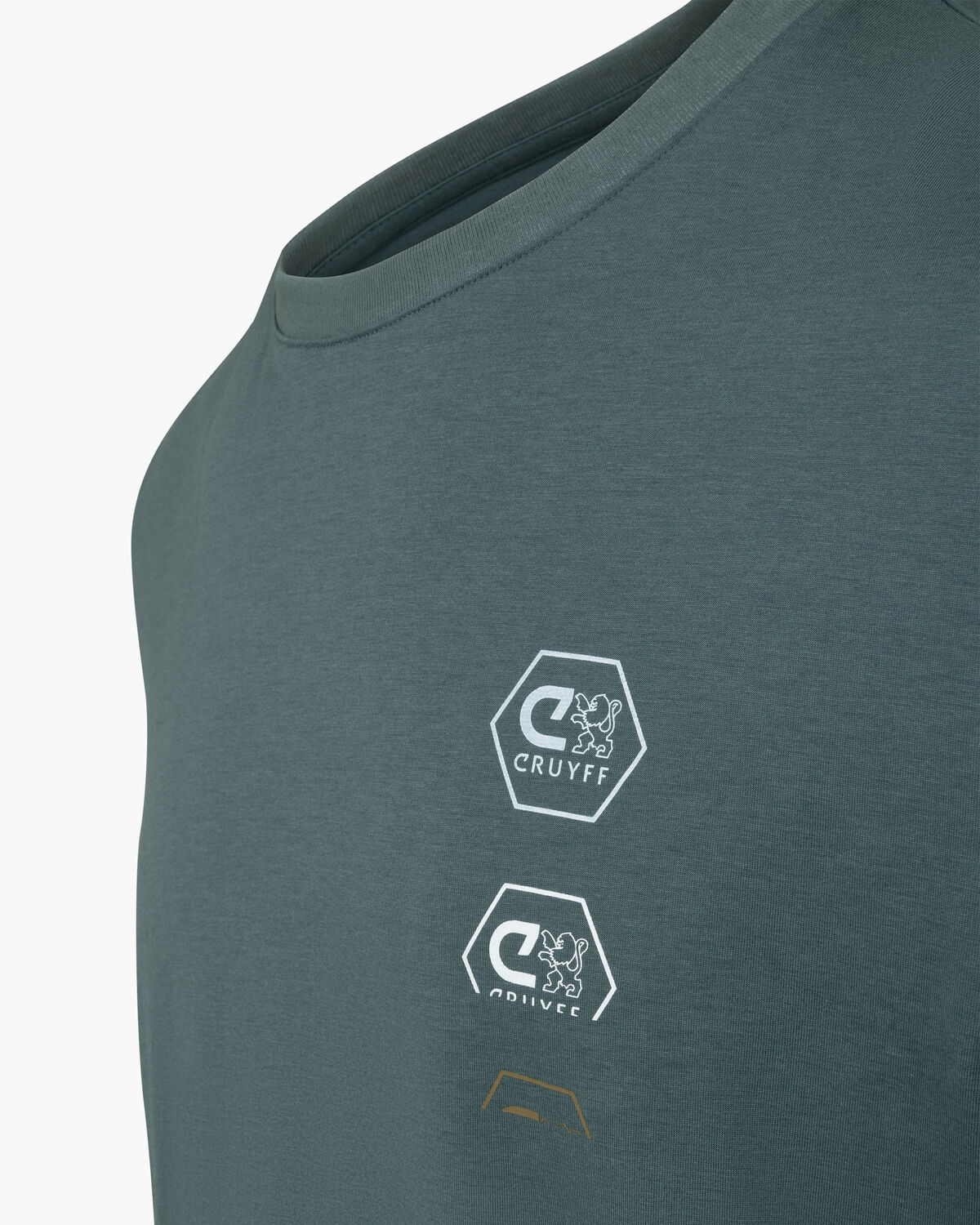 C-Lion Back Graphic Tee, Green/Blue, hi-res