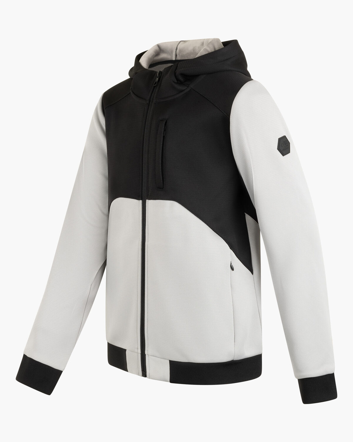 Fleece Jacket, Black/Grey, hi-res