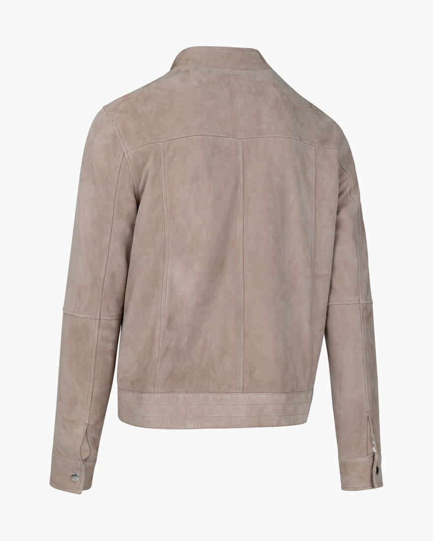 Esteban Suede Biker Jacket, Crème, hi-res
