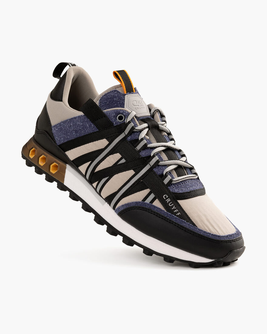 Fearia Hex - Crepe Nylon/Hairy Suede, Grey/Blue, hi-res