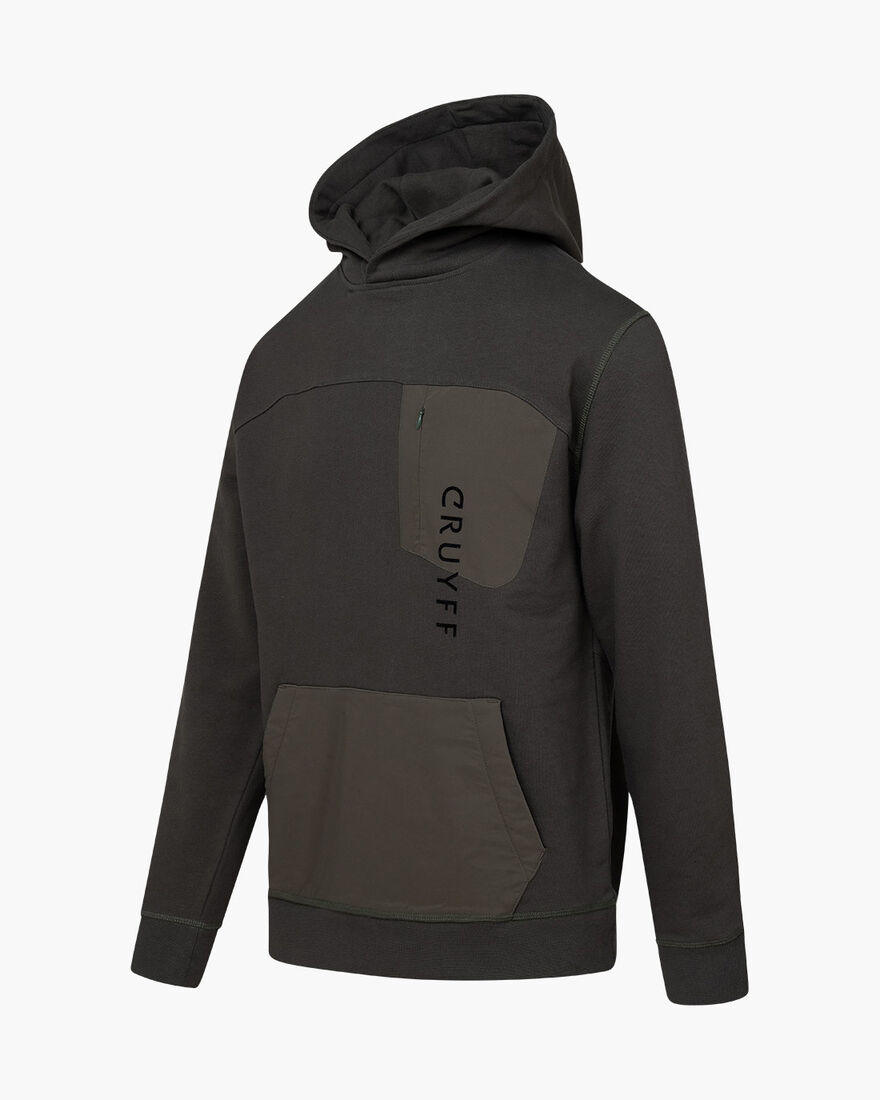 Quinn Hoodie - 100% Cotton, Army green, hi-res