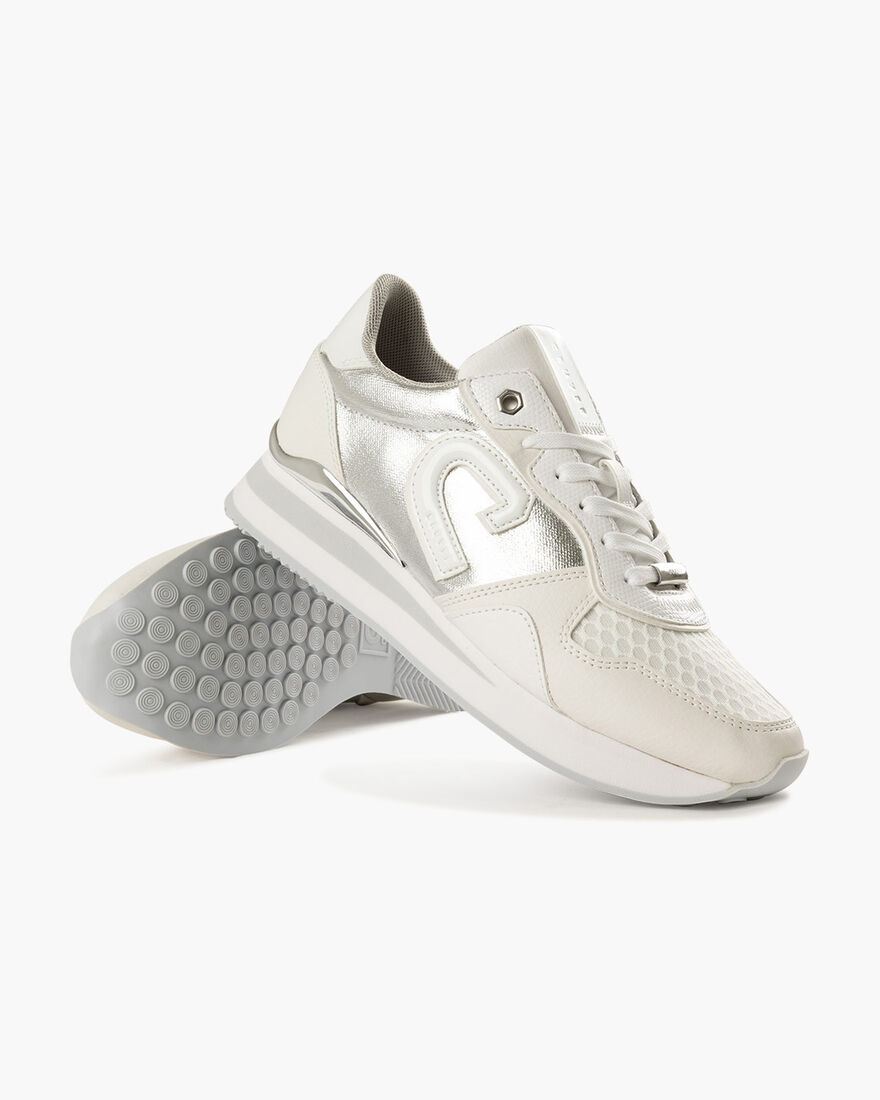 Parkrunner Lux - Tumbled/Mesh/Laminated Canvas, White/Silver, hi-res