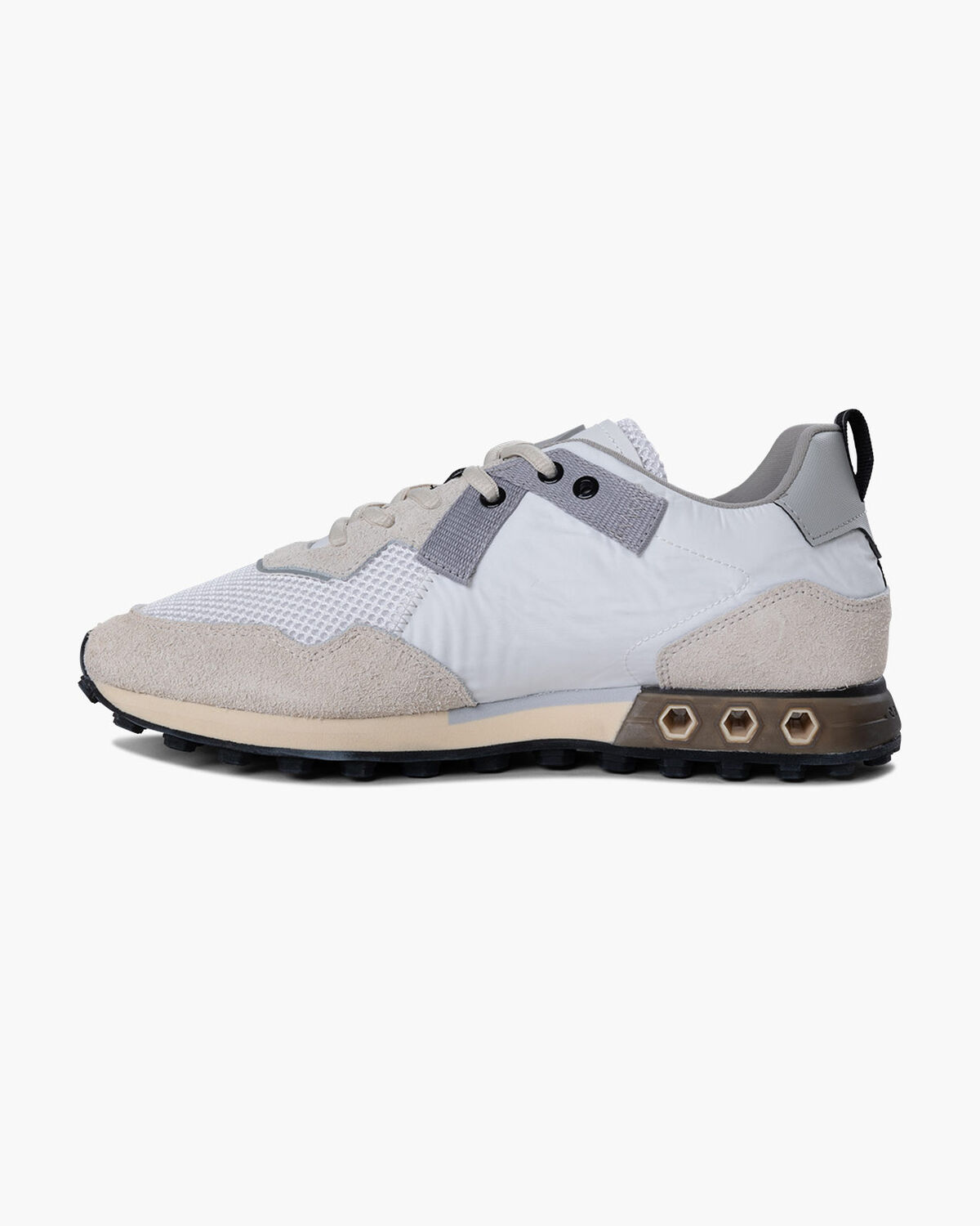 Superbia Hex - Crepe Nylon/Hairy Suede, White, hi-res
