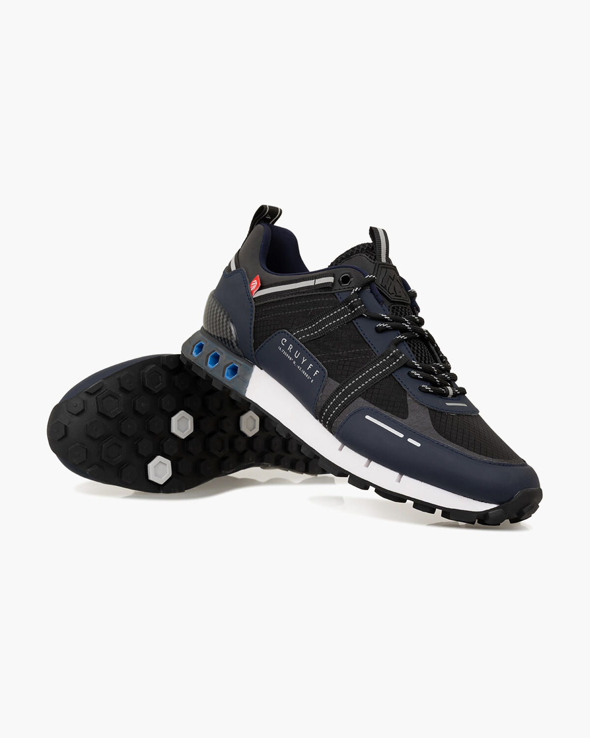 Inter Lace // Montserrat, Black/Blue, hi-res