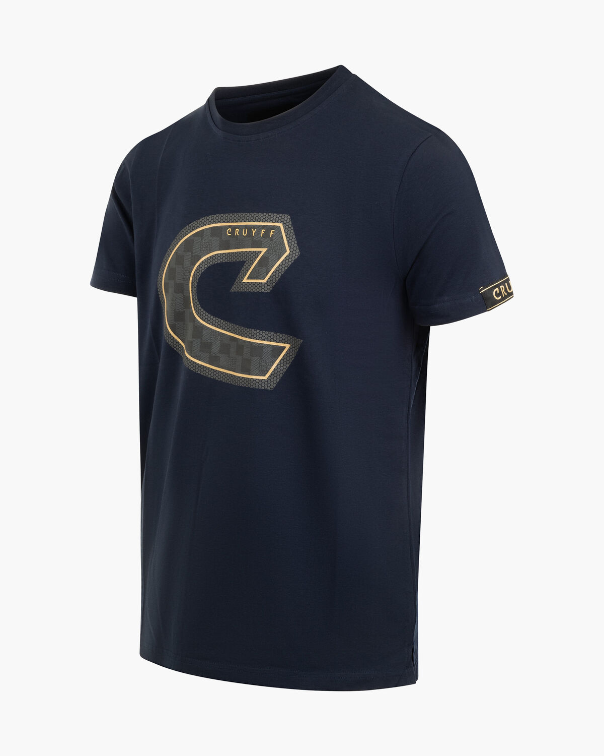 Fuzeknit C-Logo Tee, Blue/Gold, hi-res