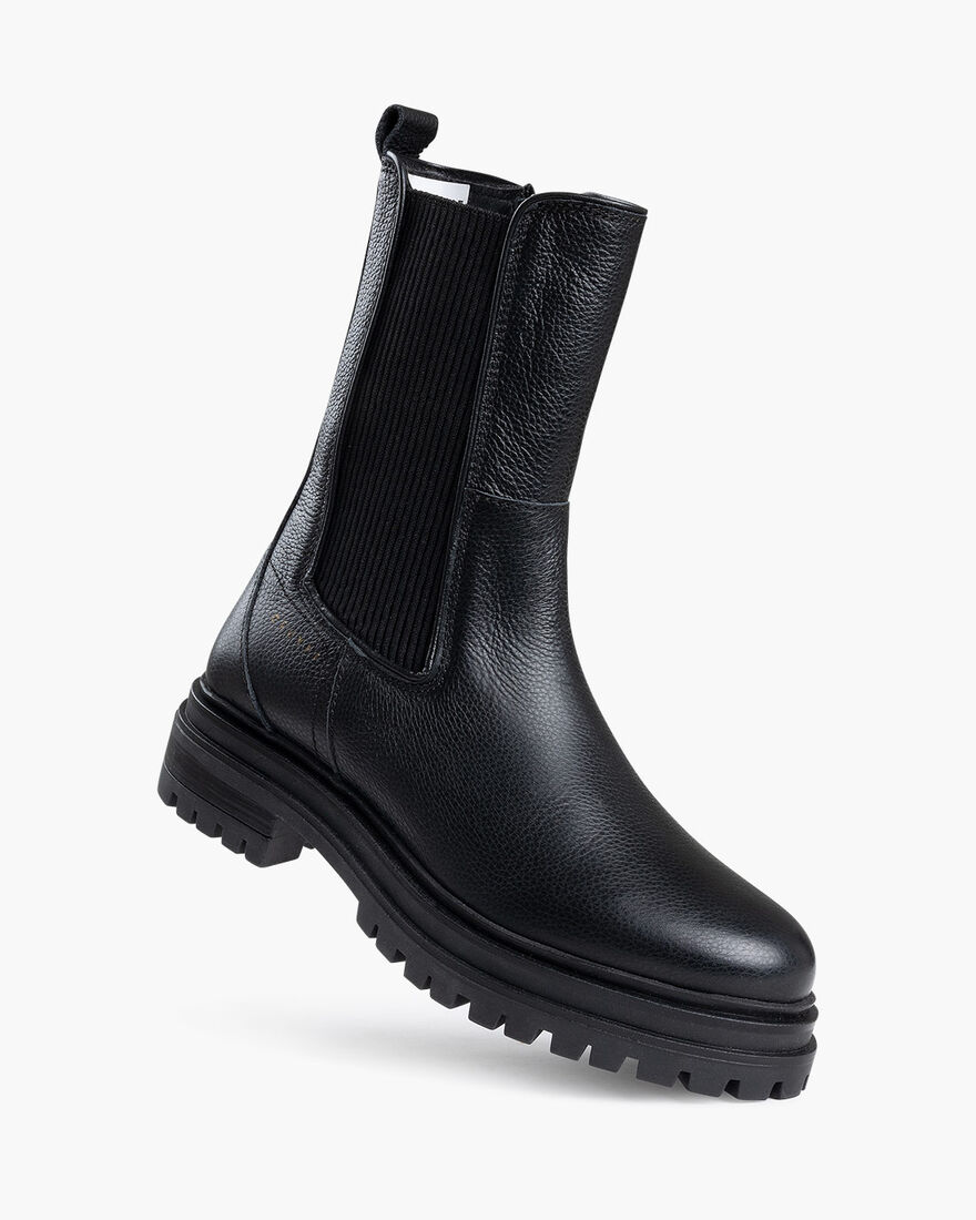 Apollo Chelsea mid boot, Black, hi-res