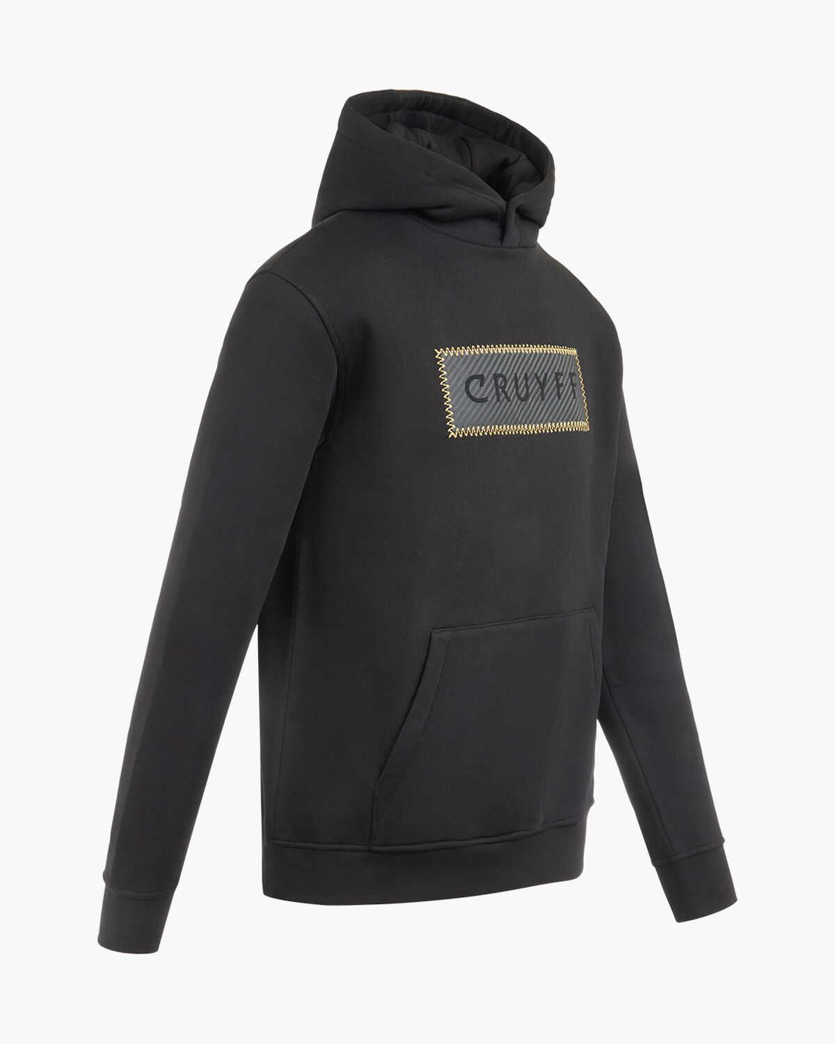 Fuzeknit Lasercut Hoodie, Black/Gold, hi-res