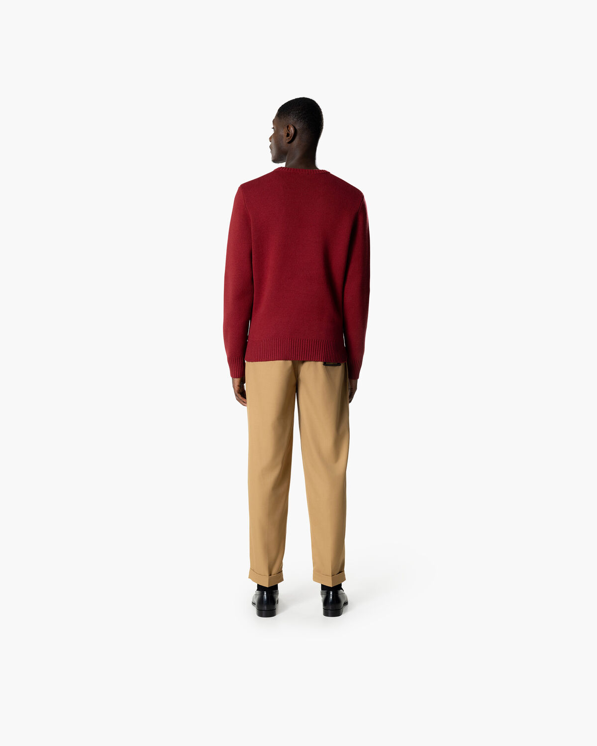 Johan Knit Crewneck, Bordeaux, hi-res
