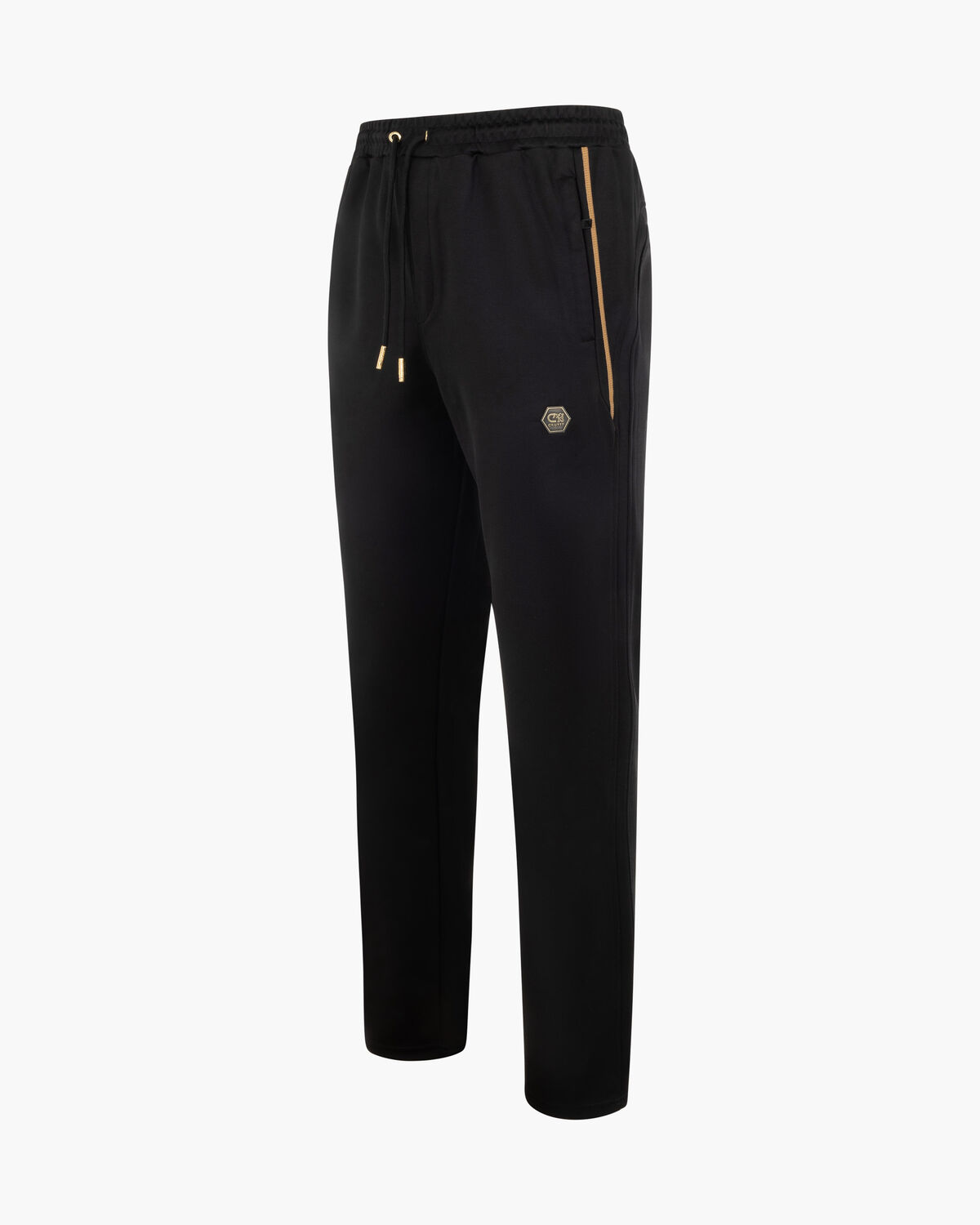 Obsidian Trackpant, Black/Gold, hi-res