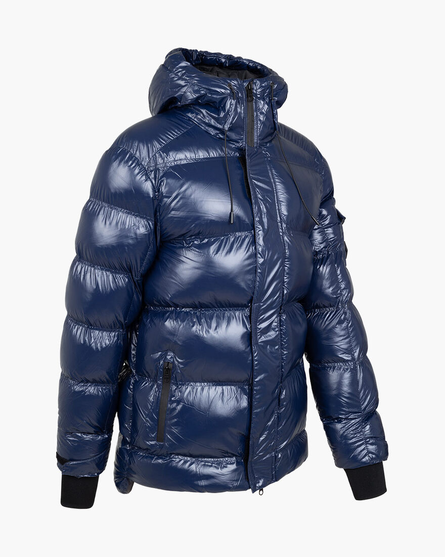 Trentini Puffer Jacket - 100% Polyester, Navy, hi-res