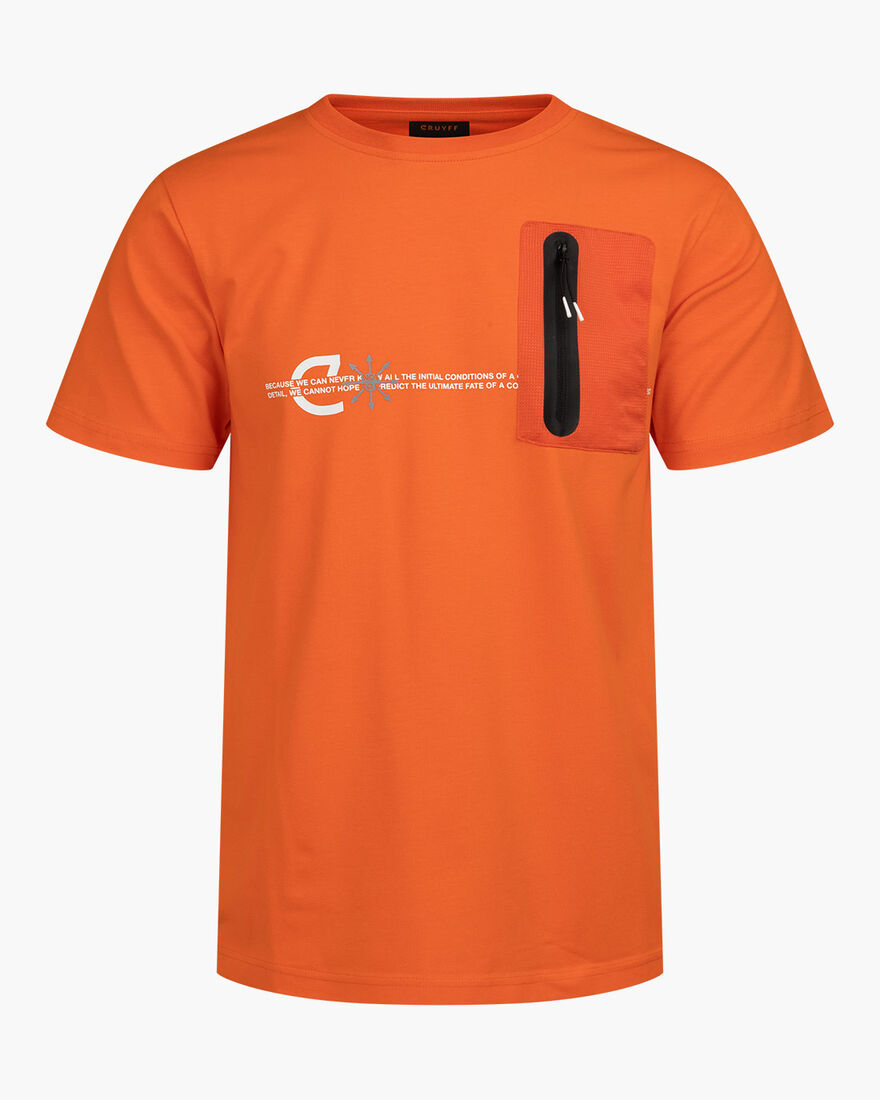 Ray Tee - 95% Cotton 5% Elastane, Orange, hi-res