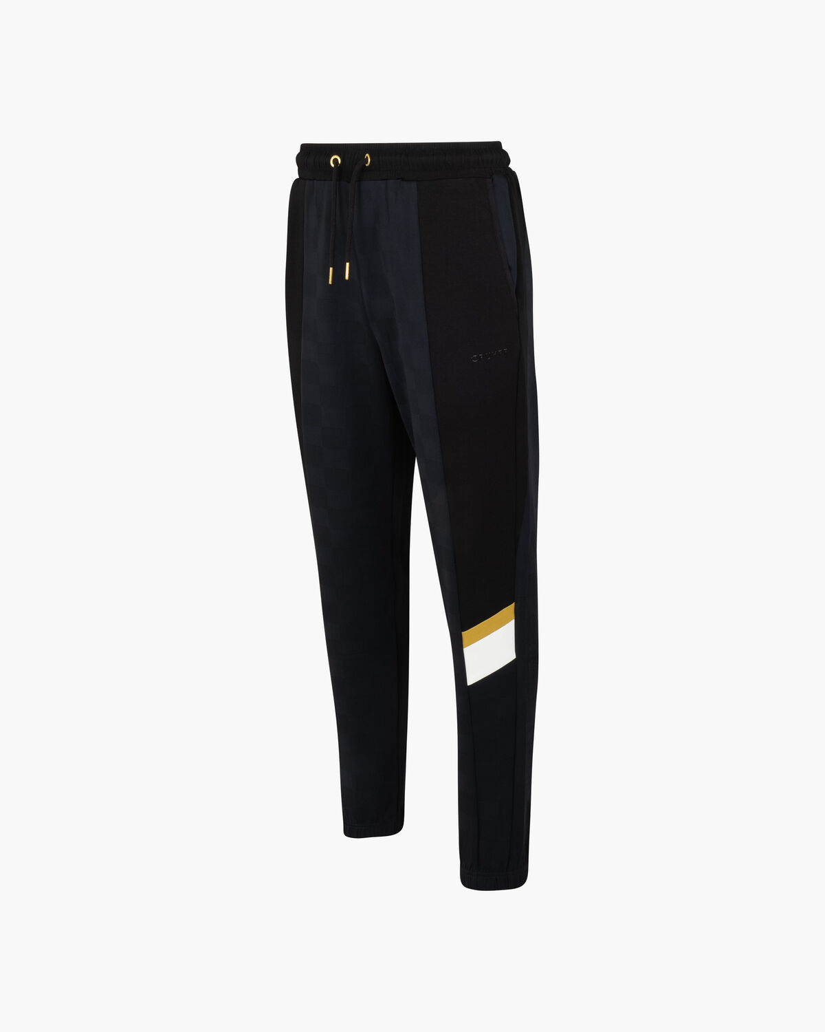 Check Trackpants, Black/Gold, hi-res