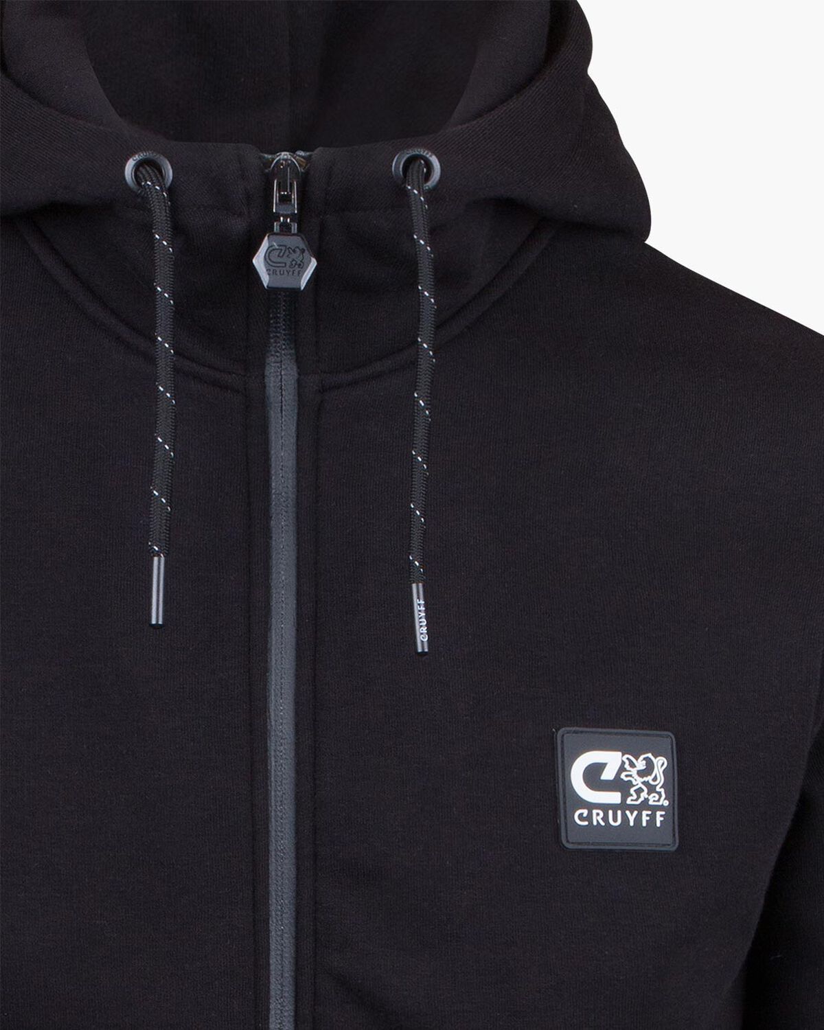Bassa zip-thru hood, Black, hi-res