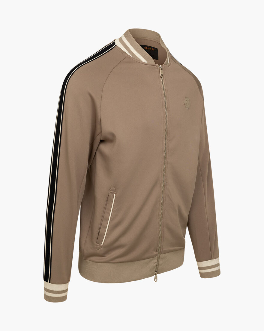 Santino scuba track top  - 95% Polyester / 5% Elas, Sabbia Scuro, hi-res