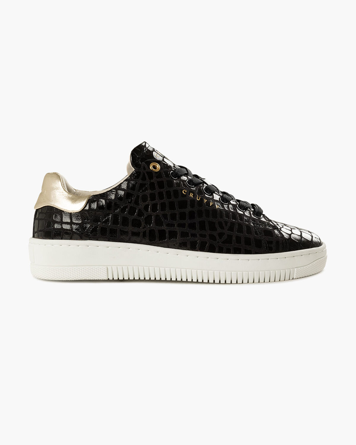 Joan - Croco Printed Leather/Leather, Black, hi-res