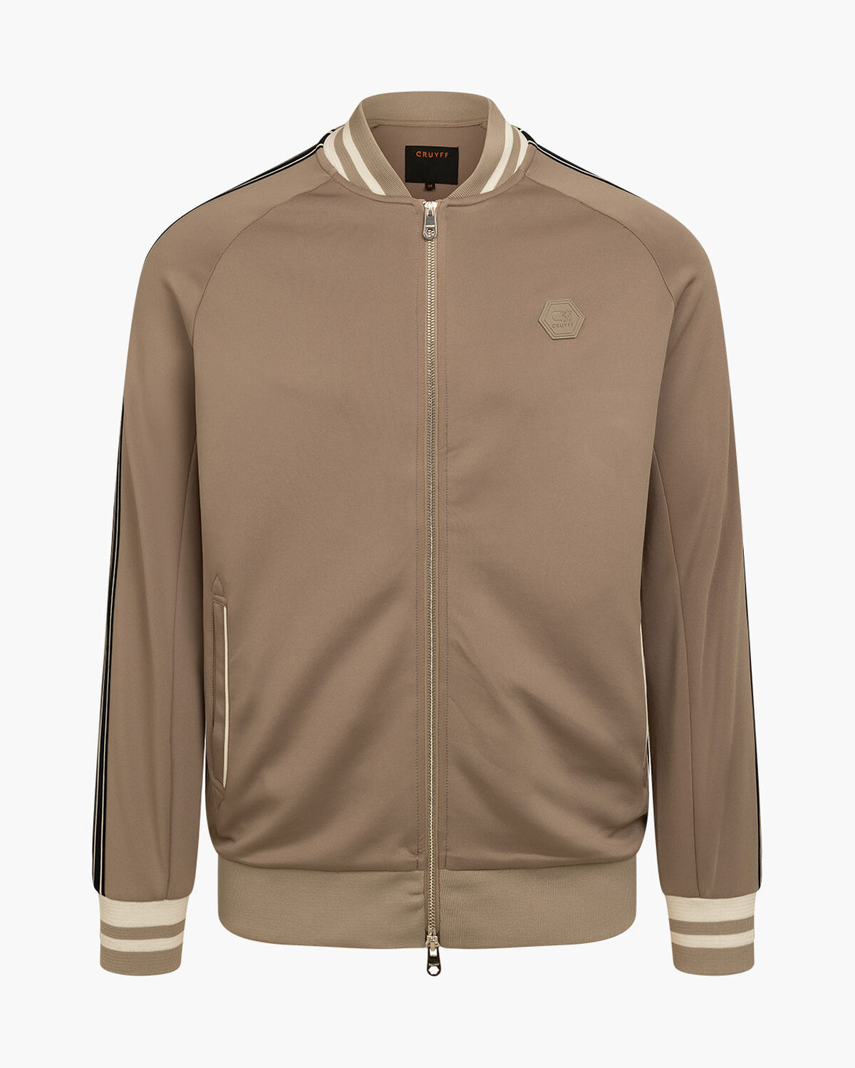 Santino scuba track top  - 95% Polyester / 5% Elas, Sabbia Scuro, hi-res